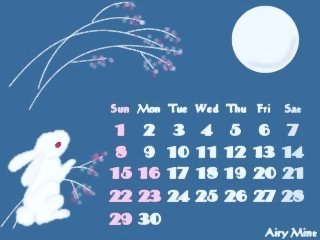 お月見兎のカレンダー